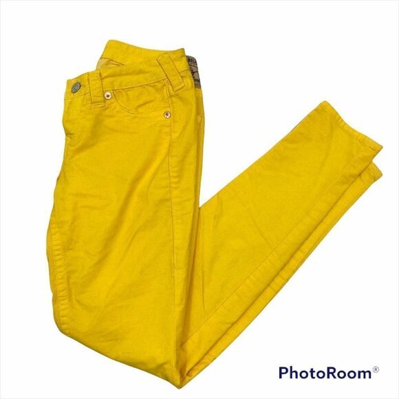 True Religion Shannon Yellow Corduroy Pants 27 - Picture 3 of 14